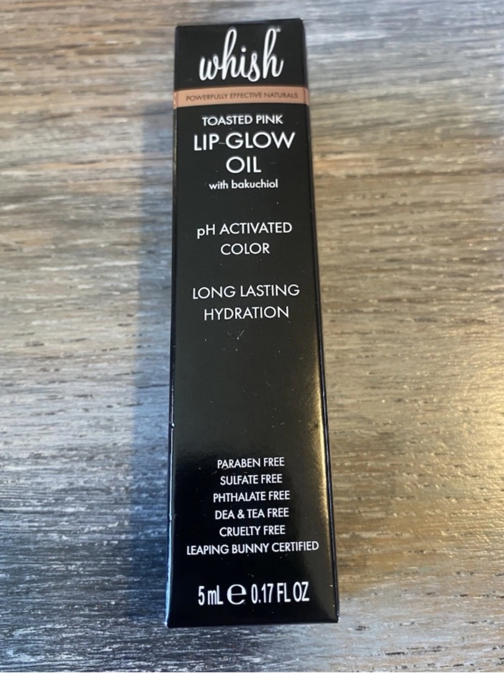 Whish Toasted Pink Lip Glow Hydrating Lip Oil 0.17 New